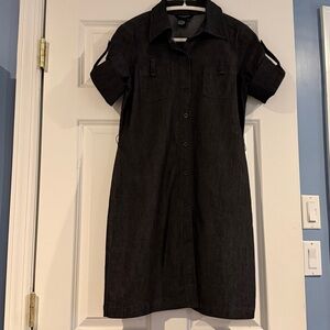Sandro Charcoal Gray Shirt Dress